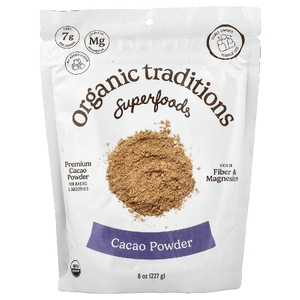Organic Traditions, Superfoods, какао-порошок, 227 г (8 унций)