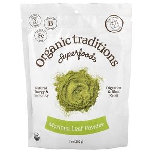 Organic Traditions, Superfoods, порошок из листьев моринги, 200 г (7 унций)