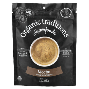 Organic Traditions, Superfoods, грибной кофе, мокко, 100 г (3,5 унции)