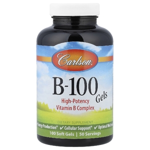 Carlson, витамин B100 в капсулах, 100 капсул