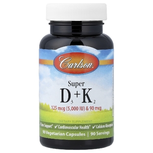 Carlson, Super D3 + K2`` 90 вегетарианских капсул