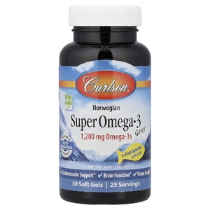 Carlson, Super Omega-3 Gems®, омега-з из норвежской рыбы, 50 капсул
