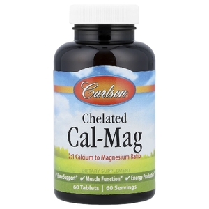 Carlson, Хелатный кальций-маг, 60 таблеток