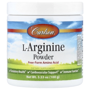 Carlson, L-аргинин в порошке, 100 г (3,53 унции)