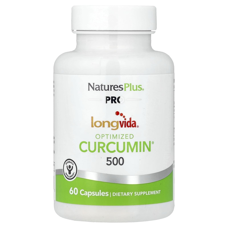 NaturesPlus, Pro Longvida®, оптимизированный куркумин, 500 мг, 60 капсул