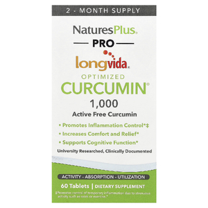 NaturesPlus, Pro Longvida®  оптимизированный куркумин1000, 1000 мг, 60 таблеток