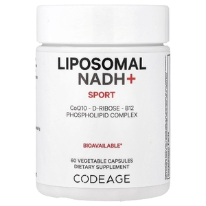 Codeage, Sport, Liposomal NADH+, липосомальный НАД, 60 растительных капсул