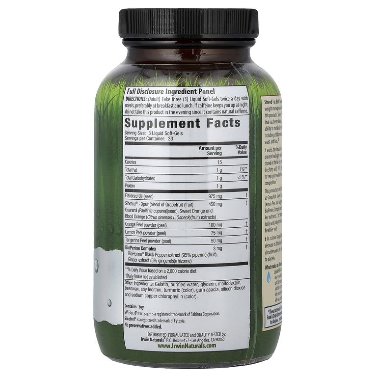 Irwin Naturals, Stored-Fat Belly Burner®, добавка для сжигания жира, 100 желатиновых капсул
