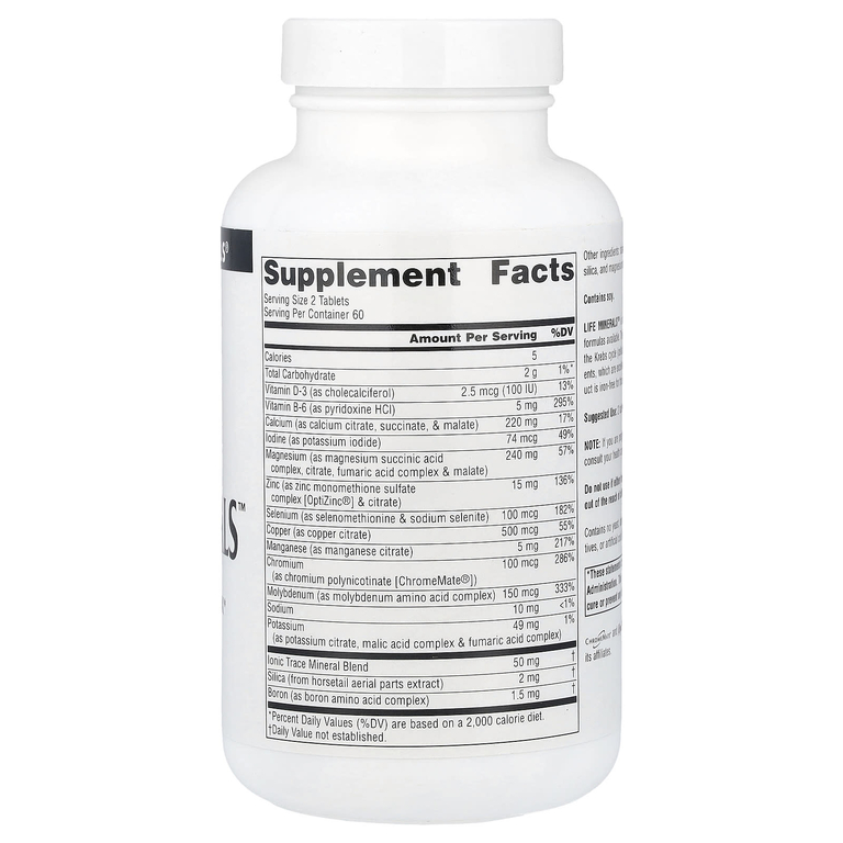 Source Naturals, минеральный комплекс, без железа, 120 таблеток