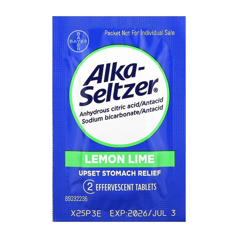 Alka-Seltzer, средство для расстройства желудка, лимон и лайм, 36 шипучих таблеток (Товар снят с продажи) 