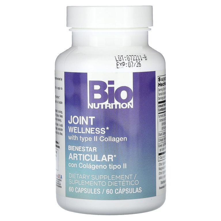 Bio Nutrition, здоровье суставов, с коллагеном типа 2, 60 капсул