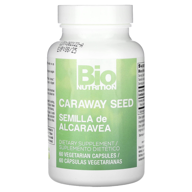 Bio Nutrition, тмин, 60 вегетарианских капсул (500 мг в 1 капсуле)