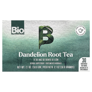 Bio Nutrition, Чай с корнем одуванчика, без кофеина, 30 неотбеленных пакетиков чая, 2,1 унции (58,8 г)