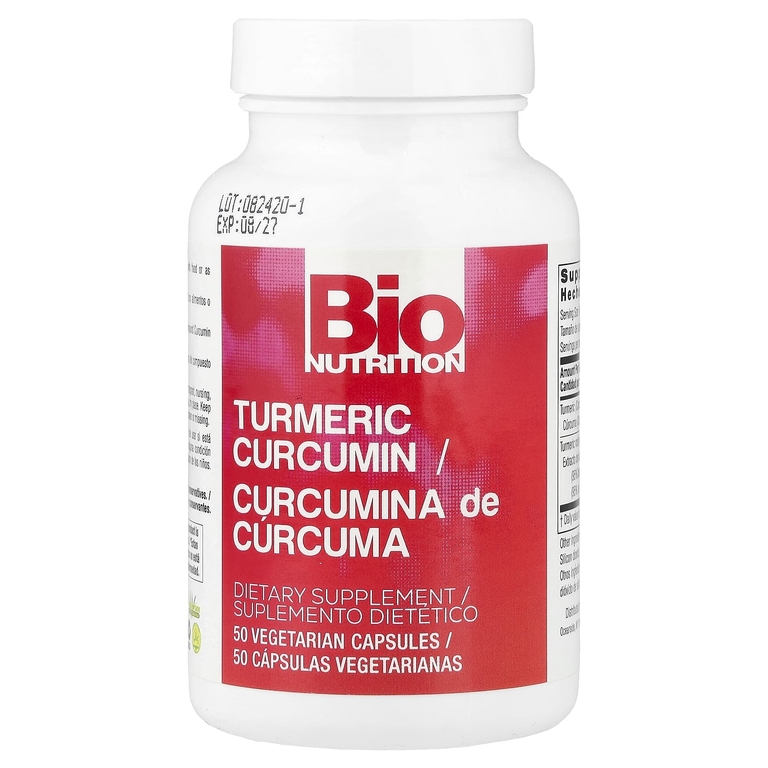Bio Nutrition, Куркумин, куркумин, 50 вегетарианских капсул