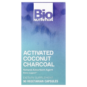 Bio Nutrition, активированный кокосовый уголь, 90 вегетарианских капсул (260 мг в 1 капсуле)
