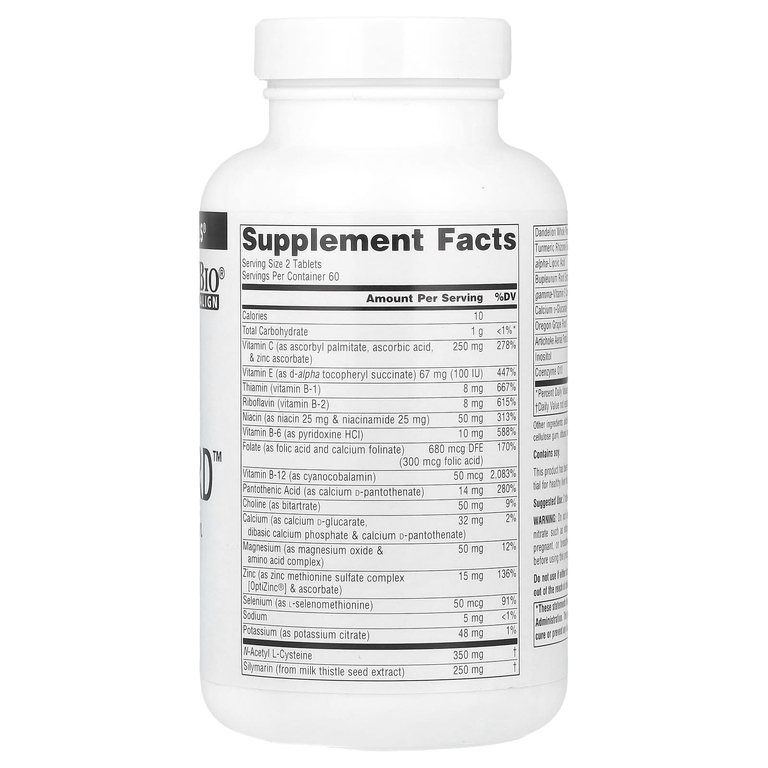 Source Naturals, комплекс силимарина, коэнзима Q10 и N-ацетилцистеина, 120 таблеток