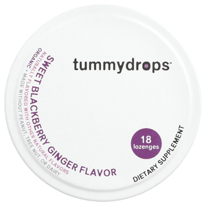 Tummydrops, органические леденцы, сладкая ежевика и имбирь, 18 пастилок