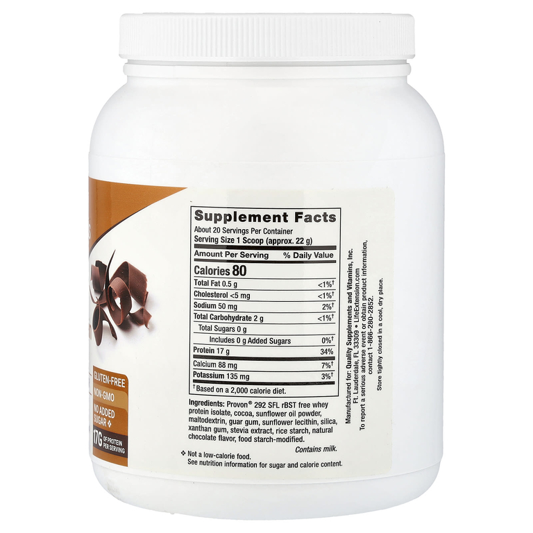 Life Extension, Wellness Code®, изолят сывороточного протеина, со вкусом шоколада, 437 г (0,96 фунта)