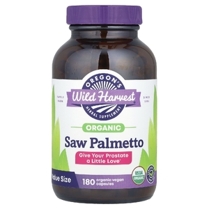 Oregon's Wild Harvest, Saw Palmetto, 180 органических веганских капсул (585 мг в каждой капсуле)