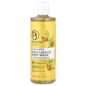 Dr. Jacobs Naturals, растительный кастильский гель для душа, питательный миндаль, 473 мл (16 унций) (Товар снят с продажи) 