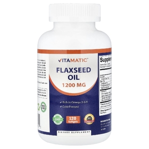 Vitamatic, Льняное масло, 1200 мг, 120 мягких таблеток