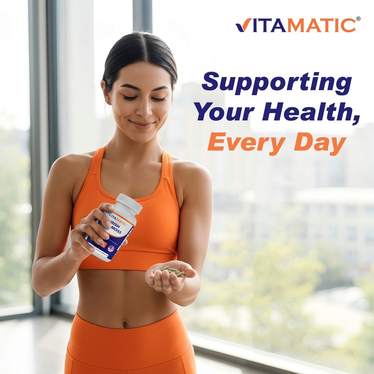 Vitamatic, Ирландский морской мох, 120 растительных капсул