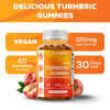 Vitamatic, веганские жевательные таблетки с куркумой, со вкусом натурального персика, 60 жевательных таблеток