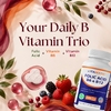 Vitamatic, Фолиевая кислота B6 и B12, натуральные ягоды, 180 быстро растворяющихся таблеток