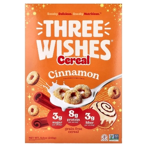 Three Wishes, Хлопья без злаков, корица, 245 г (8,6 унции)