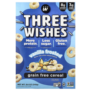 Three Wishes, Хлопья без злаков, ваниль, 245 г (8,6 унции)