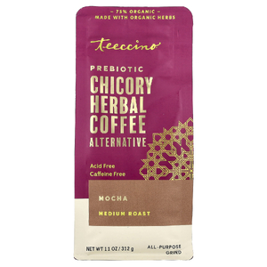 Teeccino, Травяной кофе с цикорием, мокко, средней обжарки, без кофеина, 312 г (11 унций)