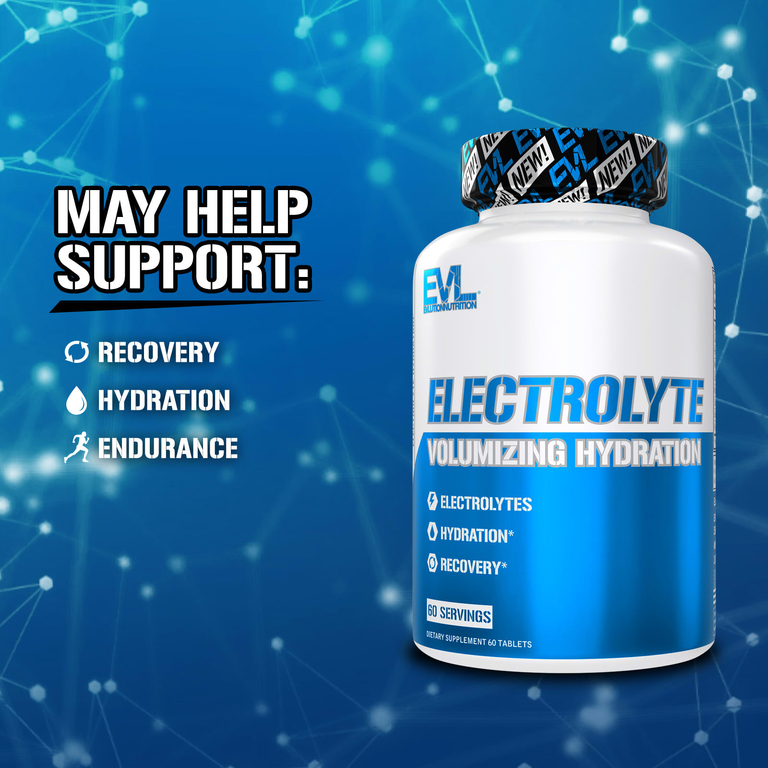 EVLution Nutrition, Электролит для увеличения объема и увлажнения, 60 таблеток