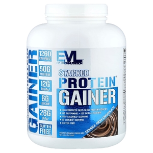 EVLution Nutrition, Stacked Protein Gainer, шоколад двойной насыщенности, 2,72 кг (6 фунтов)