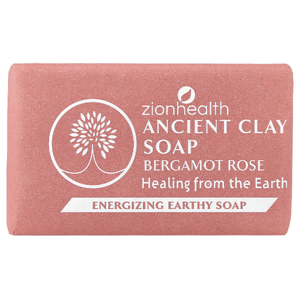 Zion Health, Кусковое мыло с бергамотом и розой Ancient Clay, 170 г (6 унций)