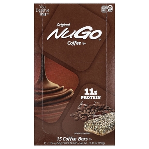 NuGo Nutrition, протеиновые батончики, кофе, 15 батончиков по 50 г (1,76 унции)