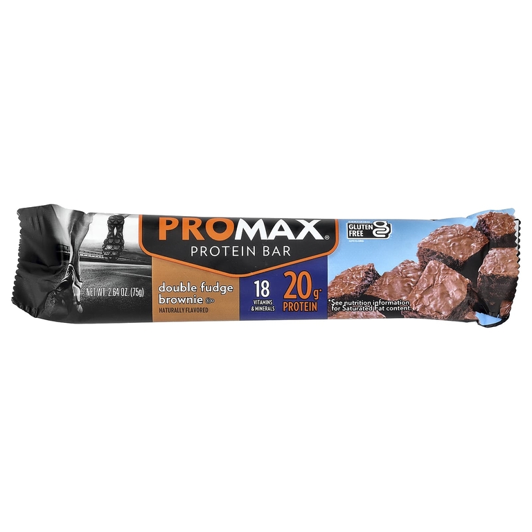 NuGo Nutrition, ProMax® Protein Bar, двойной брауни Fudge, 12 батончиков, 75 г (2,64 унции)