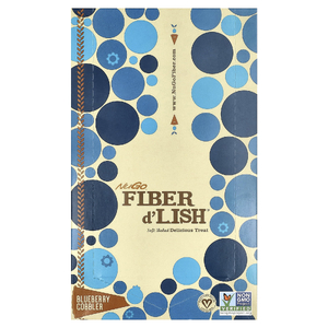 NuGo Nutrition, Fiber d'Lish, черничный коблер, 16 батончиков по 45 г (1,6 унции)