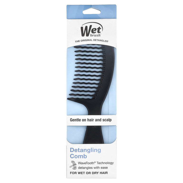 Wet Brush, расческа для распутывания волос, для влажных или сухих волос, черный, 1 гребень (Товар снят с продажи) 
