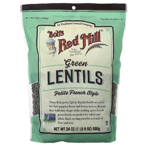 Bob's Red Mill, Зеленая чечевица, по-французски, 680 г (1 фунт 8 унций)