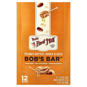 Bob's Red Mill, Bob's Bar™, арахисовая паста, мед и овсянка, 12 батончиков по 50 г (1,76 унции)