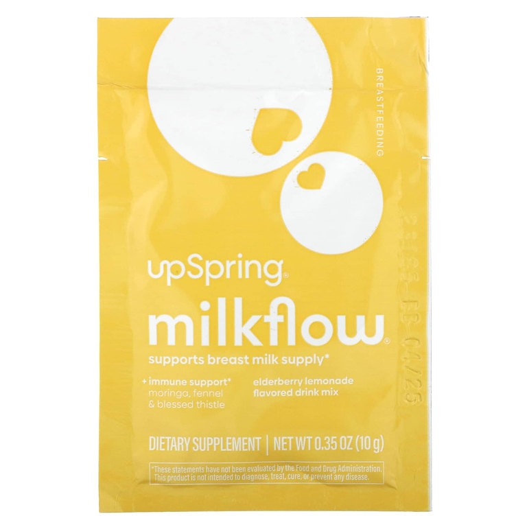 UpSpring, Milkflow®, смесь для приготовления напитка, лимонад с бузиной, 16 пакетиков по 10 г (0,35 унции) (Товар снят с продажи) 