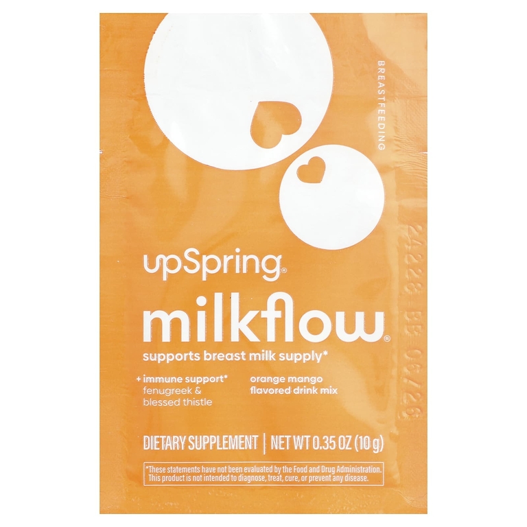UpSpring, Milkflow®, смесь для приготовления напитка, апельсин и манго, 16 пакетиков по 10 г (0,35 унции) (Товар снят с продажи) 