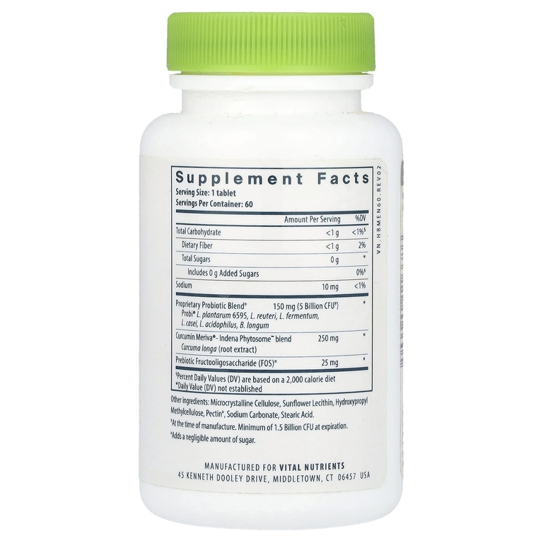 Vital Nutrients, Hyperbiotics®, пробиотик Pro-Men®, 60 веганских таблеток
