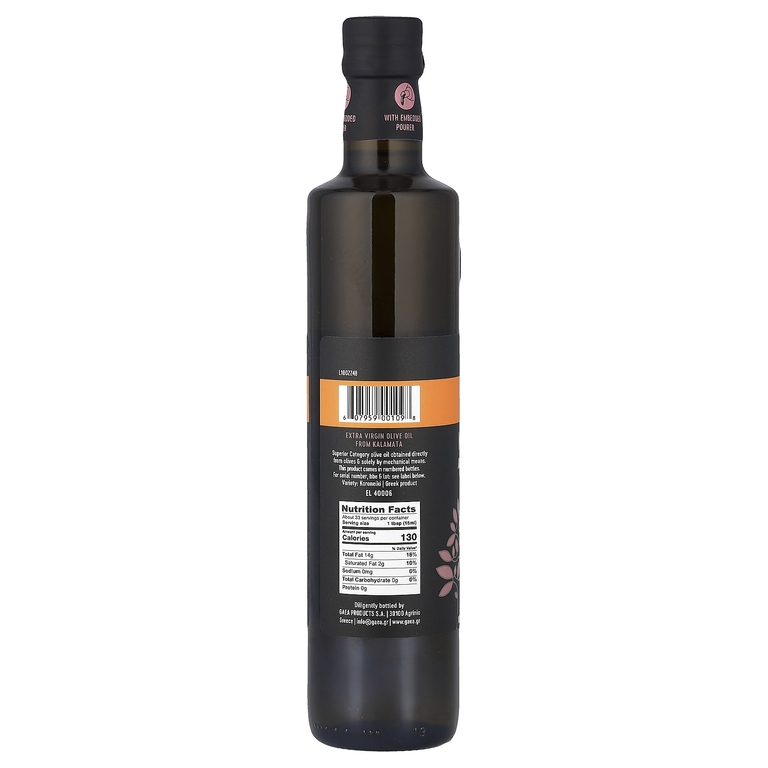 Gaea, Оливковое масло холодного отжима Kalamata, жирный, 500 мл (16,9 жидк. унц.)