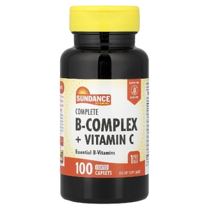 Sundance Vitamins, Полный комплекс витаминов группы B + витамин C, 100 капсул в оболочке