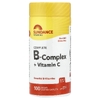 Sundance Vitamins, Полный комплекс витаминов группы B + витамин C, 100 капсул в веганской оболочке