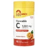 Sundance Vitamins, жевательный C, натуральный апельсин, 90 веганских жевательных таблеток