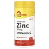 Sundance Vitamins, абсорбируемые капсулы с цинком и витамином C, 50 капсул с быстрым высвобождением