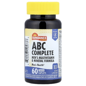 Sundance Vitamins, ABC Complete, мультивитаминная и минеральная добавка для мужчин, 60 капсул с покрытием