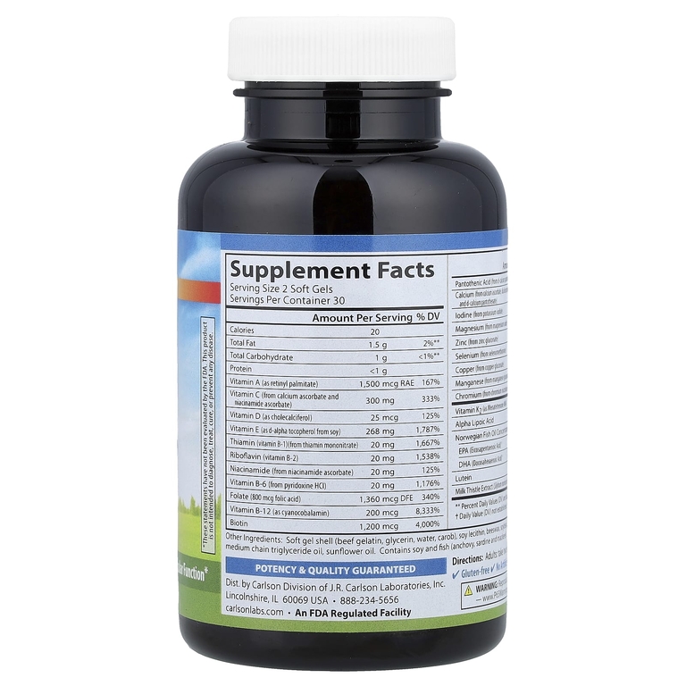Carlson, Nutra-Support®, диабет, 60 капсул